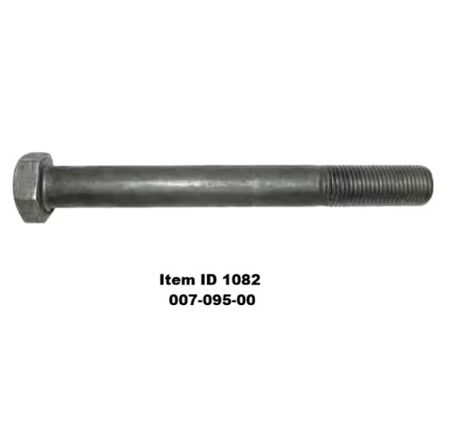 Item ID 1082 , 007-095-00 1/2"-20 4.5" GR2 SPRING RETAINER BOLT, PLAIN