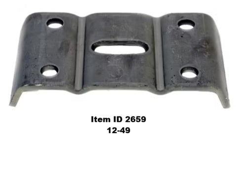 Item ID 2659 , 12-49 Axle U-Bolt Tie Plate, 10KGD - 10KHD for 5" Round Axle Tube, 5/8" U-Bolt Holes for 2 1/2" Leaf Springs
