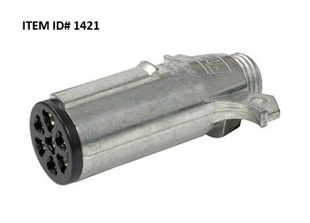 Item ID 1421 , J94-11-70 CONNECTOR PLUG 7 POLE ROUND ZINC POLLACK