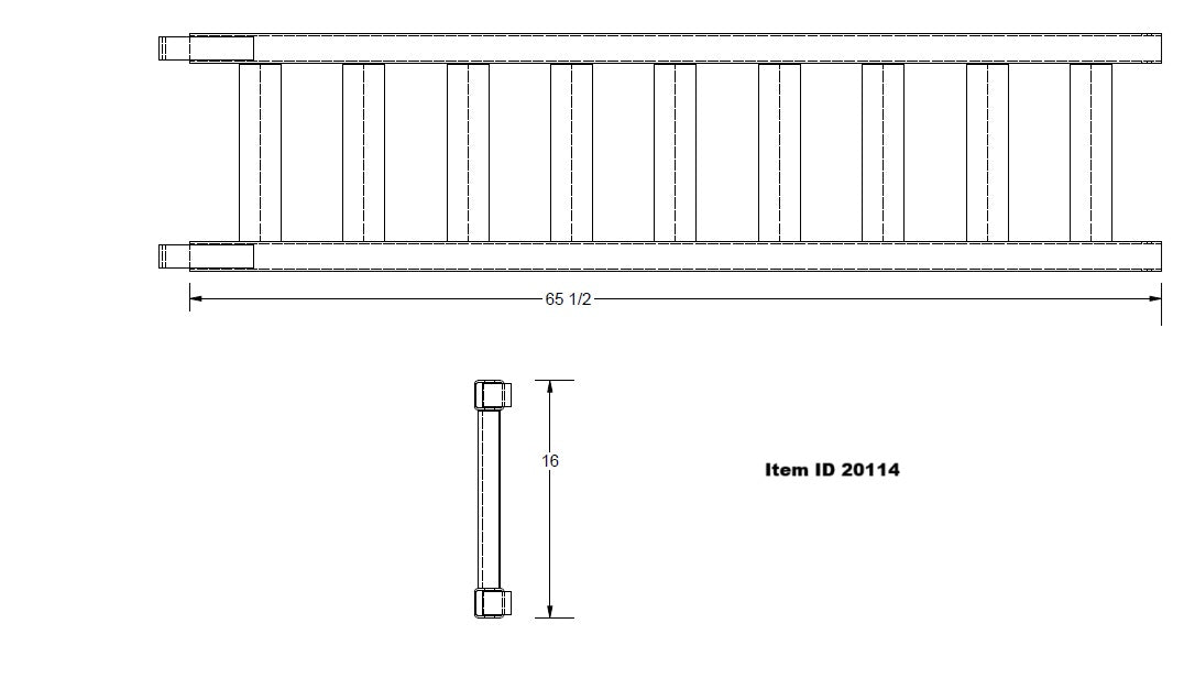 Item ID 20114 , Ramp, Slide In, Black, Lowboy