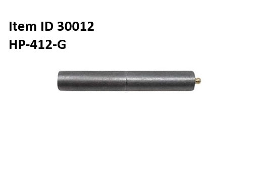 Item ID 30012 , HP 12-412G Hinge Pin, Complete Assembly With Grease Fitting On "Cap" Type Collar, Round Step Pin Style, 4.75" L, .750" OD, .500" PIN