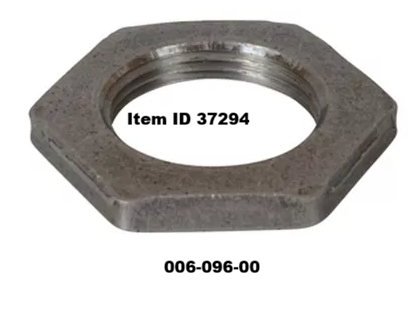 Item ID 37294 , 006-096-00 Spindle Nut, Hex Nut 1-1/2"-12 - Low Profile, Fine Threads, Jam Nut Style, For use with 9,000-10,000 Lbs GD Axles