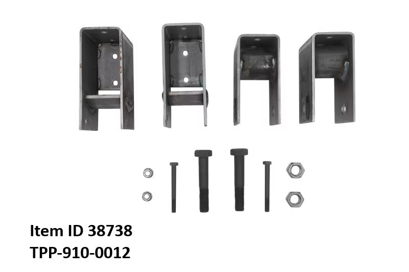 Item ID# 38738 , TPP-910-0012 Tandem Axle Hanger Kits, 3" Slipper Springs (10,000 -15,000 LBS. Axles) 1" Hanger Spring Eye