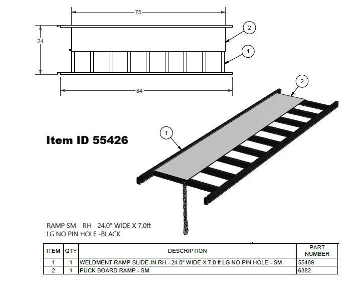 Item ID 55426 , Ramp for SM Model Trailers
