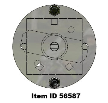 Item ID 56587 , 56587 KIT - SPARE TIRE CARRIER 8 0N 6.5 HIBOY GN w/ MOUNTING HARDWARE - BLACK