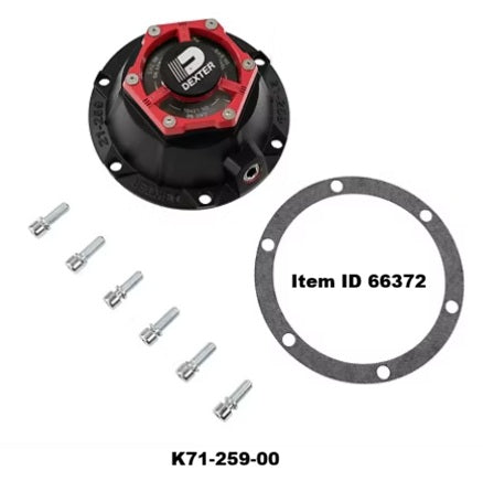 Item ID 66372 , K21-259-00 Fortress™ Complete Aluminum Oil Cap Replacement Kit, For Dexter 9,000 Lbs-12,000 Lbs Axles, Bolt-On, Includes Gasket, Rubber Plug and Hardware