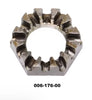 Item ID 66366 , 006-176-00 Spindle Nut, Castle Hex Nut 1"-14 - 12-Castellations - BTR - #42 Spindle - 0.6K - 8K Capacity E-Z Lube