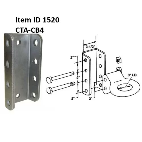 Item ID 1520 , F88-8978 4 HOLE CHANNEL FOR ADJUSTABLE COUPLER 14K