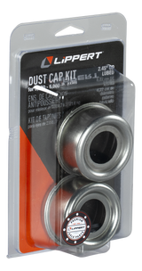 Item ID 66346 , 2023134662 Lippert Standard Press-In Dust Cap with Rubber Plug - 2.45" Diameter, 5,200 to 6,000-lb. Axles, Super Lube (2-Pack)
