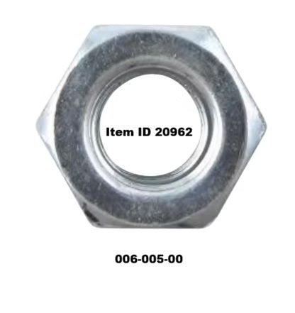 Item ID 20962 , 006-005-00 9/16"-18 Plain Nut
