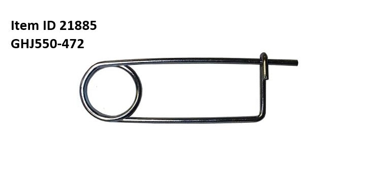 Item ID 21885 , JHJ5502-472 Industrial Safety Pin 0.1875 Wire Zink Plated