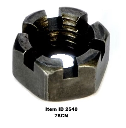 Item ID 2540 , 78CN Hex Castle Nut 7/8"-9 Universal Hex Castle Nut