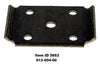 Item ID 2652 , 012-004-00 2.375"R 2"W 1/2" PLN TP TAKES 1/2" U-BOLTS, 2" WIDE SPRINGS, FOR USE WITH 2 3/8" ROUND TUBES
