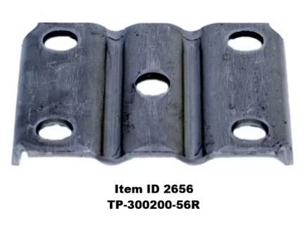 Item ID 2656 , TP-300200-56R 3"R 2"W 9/16" PLAIN TP TAKES 9/16" U-BOLTS, 2" WIDE SPRINGS, USE WITH 3" RND TUBES