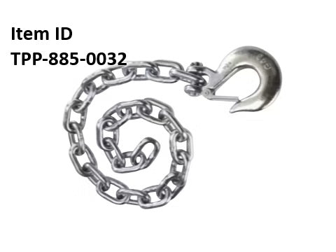 Item ID 2909 , TPP-885-0032 Safety Chain Assembly 15000# 0.375 Chain