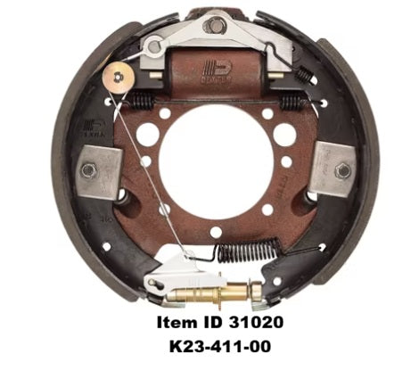 Item ID 31020 , K23-411-00 Self-Adjust Duo-Servo Brake, 10,000 lb, 12-1/4" x 3-3/8", Right