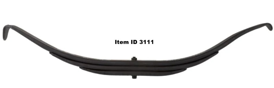 Item ID 3111 , TRA2726 SPRING SLIPPER 22400# 43.74 X 3.0 X 3 LEAF HIGH ARC