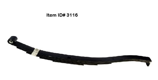 Item ID 3116 , 072-032-00 SPRING SLIPPER 3500# 26.125 X 2.0 X 5 LEAF 0.5625 EYE