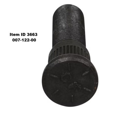 Item ID 3663 , 007-122-00 Drive In Wheel Stud, 1/2"-20 x 1.84" Long, Right Hand Thread