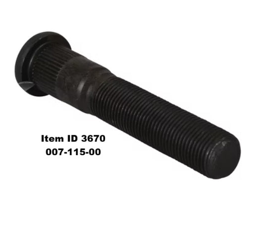 3670 , 007-115-00 Drive In Wheel Stud, 5/8"-18 x 3-1/8" Long, Right Hand Thread