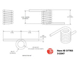 Item ID 37783 , 3-2247 RH Spring Assisted Flip UP Center (Roadside)