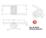 Item ID 38194 , 38194-03-202272-0 TORSION SPRING Ramp L/H (REM)- Replaces 3126 9Driver side Ramp - Outside)