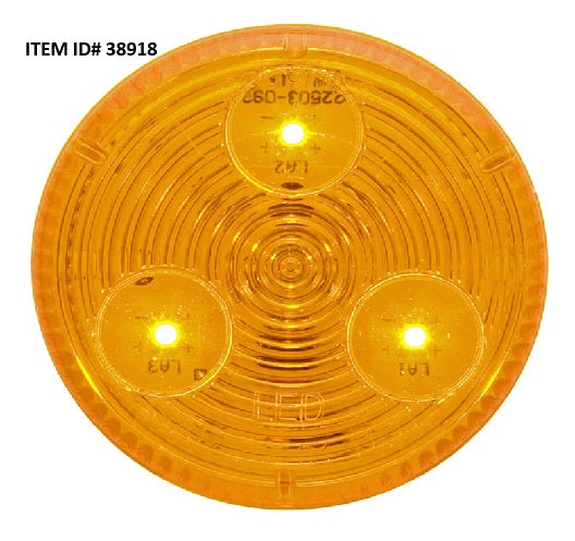 Item ID 38918 , MCL-55AB LIGHT CLEARANCE 2.0 DIA. ROUND AMBER LED