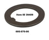 Item ID 39409 , 005-070-00 Spindle Tongue Washer, 1 1/2" ID, For 9,000 and 10,000 Lbs General Duty Axles