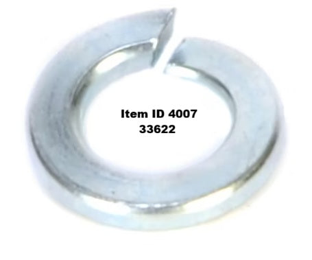 Item ID 4007 , 33622 3/8 lock washer zinc.