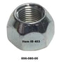 Item ID 403 ,  Hex Wheel Nut, 60° Cone, 1/2"-20 ID, 13/16" OD, Right Hand Thread