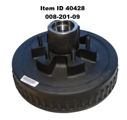 Item ID 40428 , 008-201-09  Hub-Drum, 6 on 5.5", 1/2" Stud, 6,000 lb
