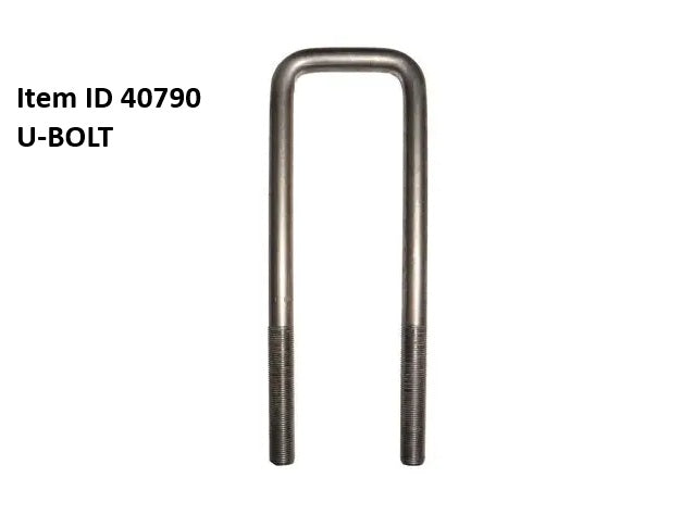 Item ID 40790 , U-BOLT.5 Square 5.0 X 3.25 X 6.00 X1.25 THD