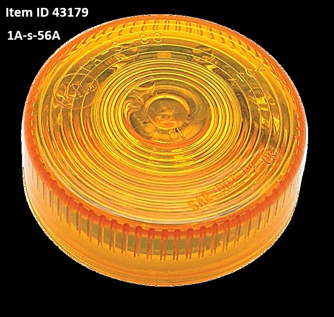 Item ID 43179 , 1A-S-56AI  LIGHT CLEARANCE 2.5 DIA. ROUND CLEAR13 DIODE LED AMBER