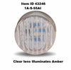 Item ID 43246 , 1A-S-55AI LIGHT CLEARANCE 2.0 DIA. ROUND CLEAR 9 DIODE LED AMBER