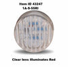 Item ID 43247 , 1A-S-55RI LIGHT CLEARANCE 2.0 DIA. ROUND CLEAR 9 DIODE LED RED