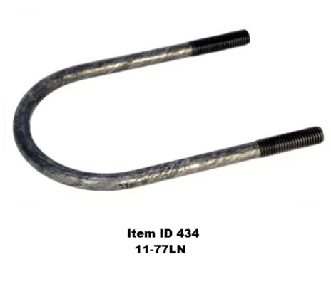 Item ID 434 , 11-77LN 5" Round Axle X 5/8"- 11 X 8 7/8" u-bolt (10K)