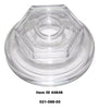 Item ID 44848 , 021-088-00  Dexter® Oil Cap, Threaded, Clear Lexan, 3.475" OD, For 9K And 10K GD (After 07/09)