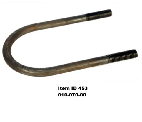 Item ID 453 , 11-70LN 5" RD X 3/4"-10 X 9 5/8" U-BOLT (12K - 16K Axles)
