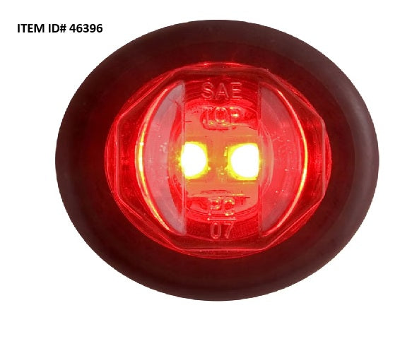 Item ID 46396 , 534BRK LIGHT CLEARANCE 0.75 DIA. ROUND LED RED LENS w/GROMMET