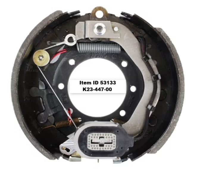 Item ID 53133 , K23-447-00 Dexter 15,000 lbs Per Pair Capacity (7,500 lbs Each) 12-1/4" x 5" Nev-R-Adjust® Electric Drum Trailer Brake, Right Side, 7-Bolt Mount (Copy)