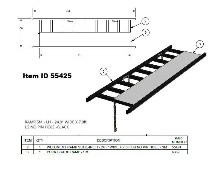 Item ID 55425 ,  Ramp for SM Model Trailers