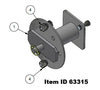Item ID 63315 , 63315 KIT - SPARE TIRE CARRIER 8 0N 6.5 LOWBOY HORIZONTAL 5.0 HG w/ MOUNTING HARDWARE - BLACK
