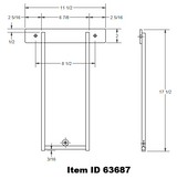 Item ID 63687 , 63687 Mud Flap Bracket Anti Sail