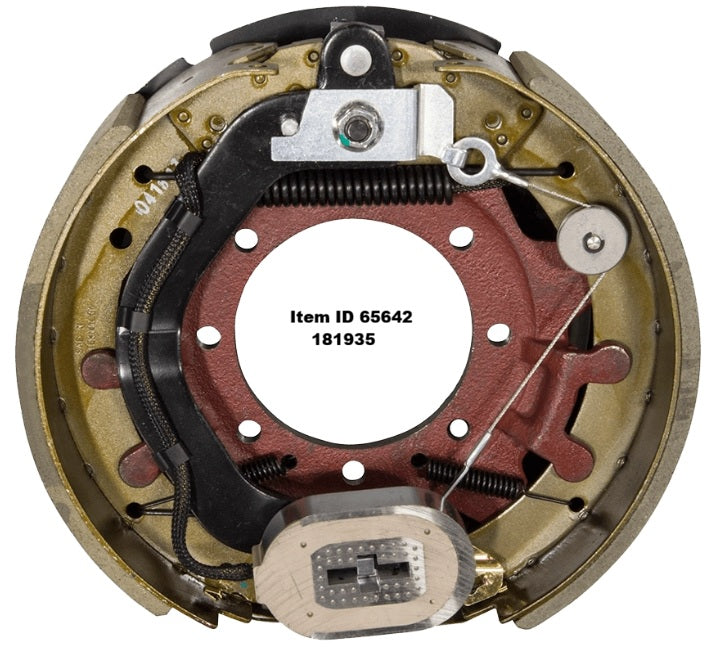Item ID 65642 , 181935 Lippert Forward Self-Adjusting Trailer Brake Assembly - 12-1/4" x 3-3/8" Brake Size, 7- Bolt, 10,000-lb. Axles, Left (Driver) Side