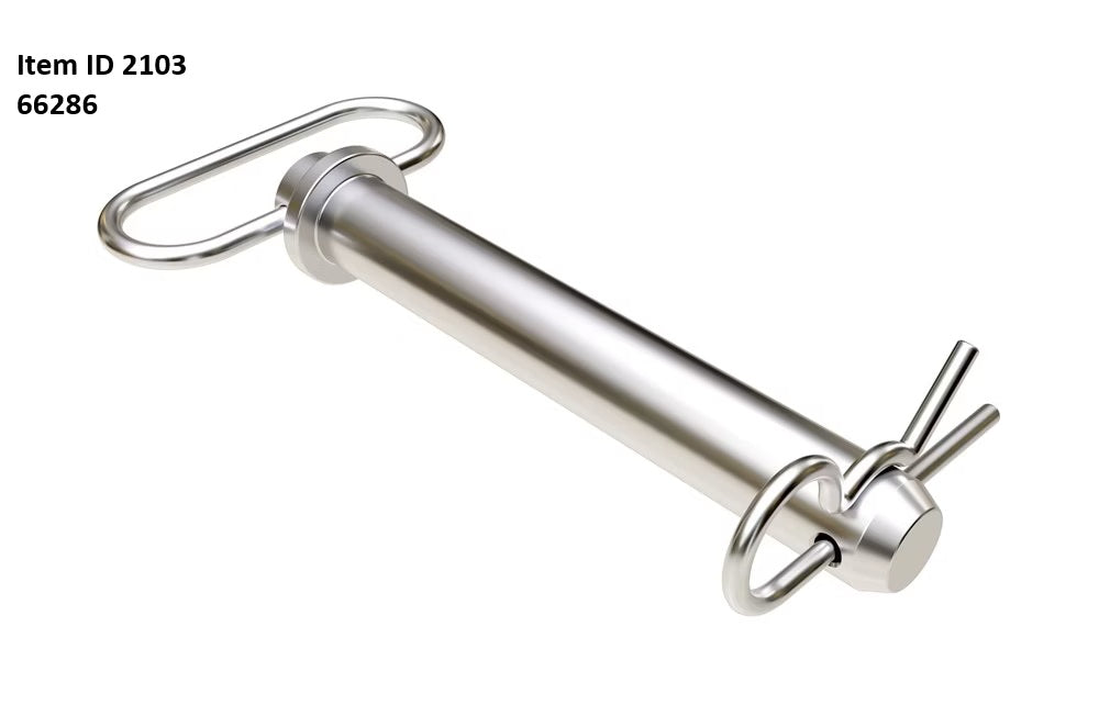 Item ID 2301 , 66286  Pin, Hitch, 1Dia, 6.25 Usable Length w/ Hairpin