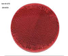 Item ID 2772 , 254-B475R 3.1' Wide Red Round Reflector Surface Mount Adhesive Backed