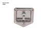 Item ID 2324 , L4080  T HANDLE LATCH, TRUCKS, TRAILERS, 4.75 X 4.88 IN, 1.13 IN, 2.00 IN, 3.88 X 3.25 IN, STAINLESS STEEL