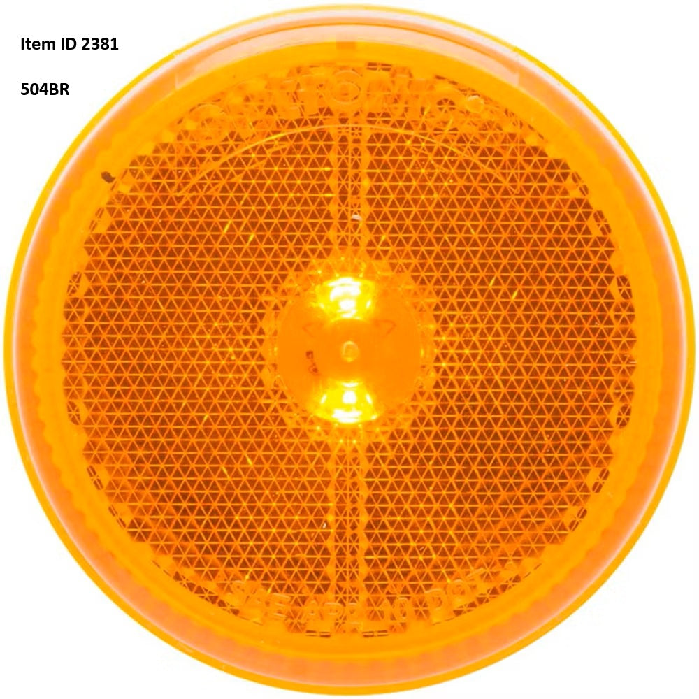 Item ID 2380 , 504BA LIGHT CLEARANCE 2.5 DIA. ROUND LED AMBER