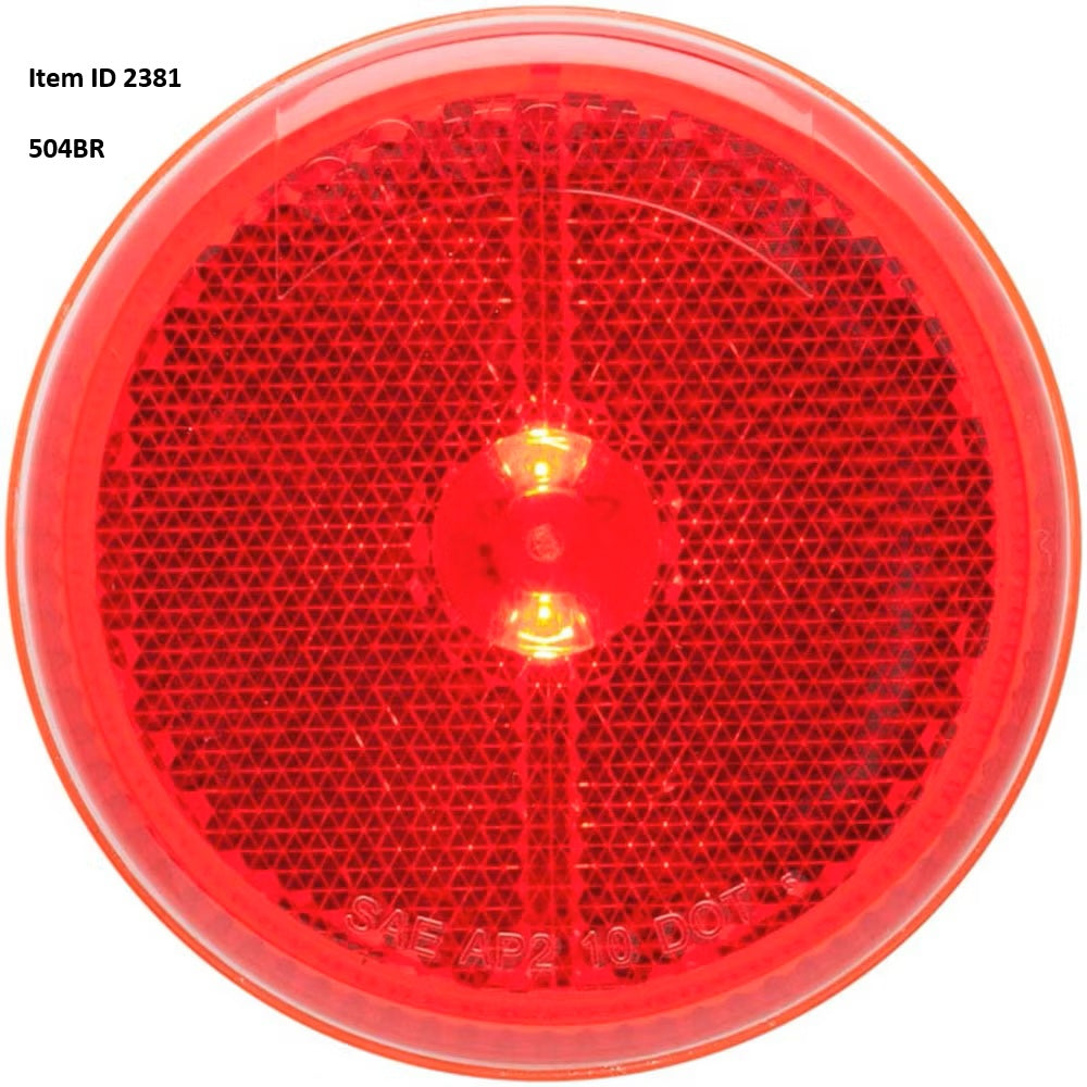 Item ID 2381 , 504BR LIGHT CLEARANCE 2.5 DIA. ROUND LED RED