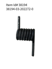 Item ID 38194 , 38194-03-202272-0 TORSION SPRING Ramp L/H (REM)- Replaces 3126 9Driver side Ramp - Outside)
